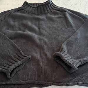 J.Crew black roll neck Sweater